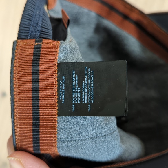 ZEGNA Men's Dark Blue Technical Fabric Baseball Cap Size Small - Picture 6 of 11